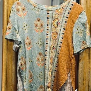 Anthropologie Bohemian Patchwork Top - Multicolor